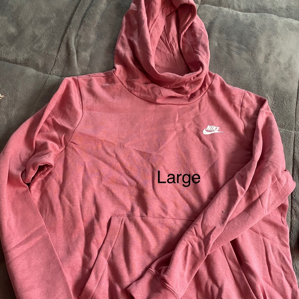Funnel Neck Pink Nike Hoodie